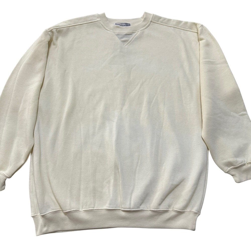 VTG Jennifer Moore Butter Yellow Sweatshirt Crewneck Pullover Quite Luxury Small - Picture 1 of 11